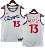 NO.13 George Maglia Los Angeles Clippers 2024/2025 Bianco