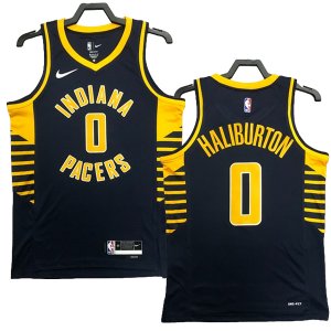 NO.0 Haliburton Maglia Indiana Pacers 2023/2024 Blu Navy