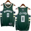 NO.0 Lillard Maglia Milwaukee Bucks 2023/2024 Verde