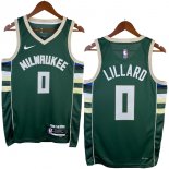 NO.0 Lillard Maglia Milwaukee Bucks 2023/2024 Verde