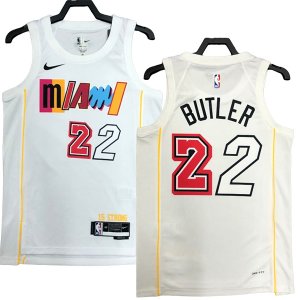 NO.22 Butler Maglia Miami Heat 2023 Bianco