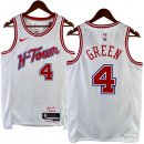 NO.4 Green Maglia Houston Rockets 2024/2025 Bianco