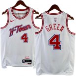 NO.4 Green Maglia Houston Rockets 2024/2025 Bianco