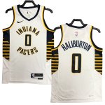 NO.0 Haliburton Maglia Indiana Pacers 2023/2024 Bianco