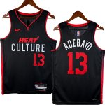 NO.13 Adebayo Maglia Miami Heat 2024 Nero