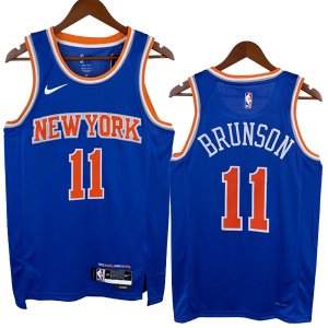 NO.11 Brunson Maglia New York Knicks 2023/2024 Blu