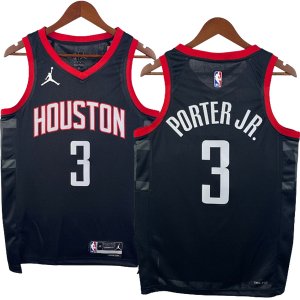 NO.3 Porter-Jr. Maglia Houston Rockets 2024/2025 Nero