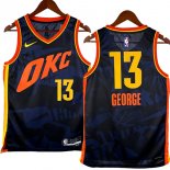 NO.13 George Maglia Oklahoma City Thunder 2024/2025 Nero