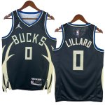 NO.0 Lillard Maglia Milwaukee Bucks 2023/2024 Nero