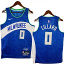 NO.0 Lillard Maglia Milwaukee Bucks 2024/2025 Blu