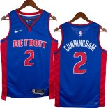 NO.2 Cunningham Maglia Detroit Pistons 2023/2024 Blu