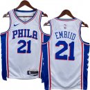 NO.21 Embiid Maglia Philadelphia Sixers 2023/2024 Bianco