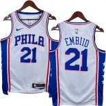 NO.21 Embiid Maglia Philadelphia Sixers 2023/2024 Bianco