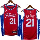 NO.21 Embiid Maglia Philadelphia Sixers 2023/2024 Rosso