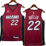NO.22 Butler Maglia Miami Heat 2023 Nero Rosso