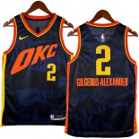 NO.2 Gilgeous-Alexander Maglia Oklahoma City Thunder 2024/2025 Nero