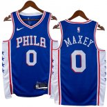 NO.0 Maxey Maglia Philadelphia Sixers 2023/2024 Blu