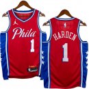NO.1 Harden Maglia Philadelphia Sixers 2023/2024 Rosso
