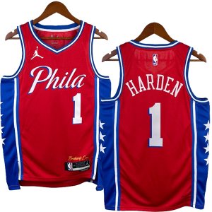 NO.1 Harden Maglia Philadelphia Sixers 2023/2024 Rosso