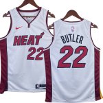 NO.22 Butler Maglia Miami Heat 2023 Bianco Rosso