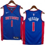 NO.1 Iverson Maglia Detroit Pistons 2023/2024 Blu