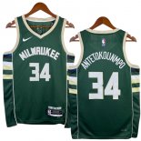NO.34 Antetokounmp Maglia Milwaukee Bucks 2023/2024 Verde