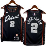 NO.2 Cunningham Maglia Detroit Pistons 2024/2025 Nero