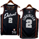 NO.2 Cunningham Maglia Detroit Pistons 2024/2025 Nero