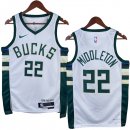 NO.22 Middleton Maglia Milwaukee Bucks 2023/2024 Bianco