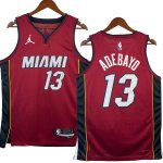 NO.13 Adebayo Maglia Miami Heat 2023 Rosso Nero