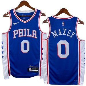 NO.0 Maxey Maglia Philadelphia Sixers 2023/2024 Blu