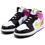 Air Jordan 1 Mid Patent Leather Bianco Rosa
