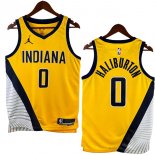 NO.0 Haliburton Maglia Indiana Pacers 2023/2024 Giallo