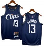 NO.13 George Maglia Los Angeles Clippers 2023/2024 Blu Navy