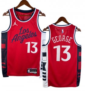 NO.13 George Maglia Los Angeles Clippers 2024/2025 Rosso