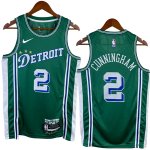 NO.2 Cunningham Maglia Detroit Pistons 2023/2024 Verde