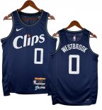 NO.0 Westbrook Maglia Los Angeles Clippers 2023/2024 Blu Navy