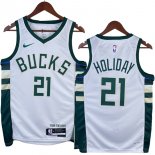 NO.21 Holiday Maglia Milwaukee Bucks 2023/2024 Bianco