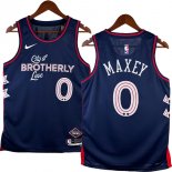 NO.0 Maxey Maglia Philadelphia Sixers 2024/2025 Blu Navy