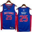 NO.25 Rose Maglia Detroit Pistons 2023/2024 Blu