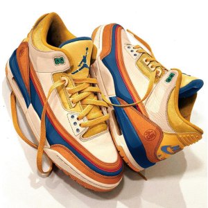 Air Jordan 3 Goku Della Sfera Del Drago Giallo Bruno