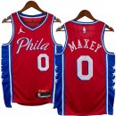 NO.0 Maxey Maglia Philadelphia Sixers 2023/2024 Rosso