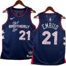 NO.21 Embiid Maglia Philadelphia Sixers 2024/2025 Blu Navy