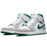 Air Jordan 1 Mid Bianco Grigio Verde